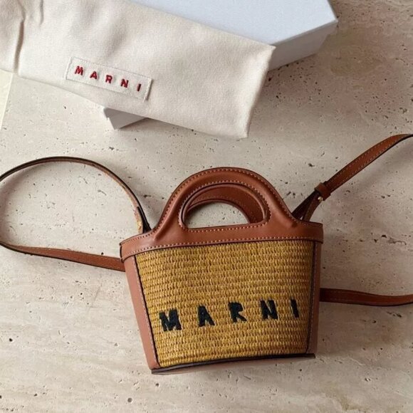 MARNI Tropicalia small Tote bag in brown
